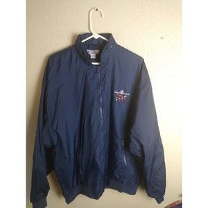 Vintage Holland America Line Cruise Windbreaker Jacket Size L Hidden Hoodie Zip